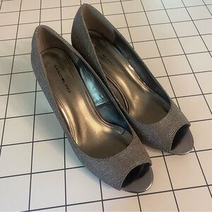 Bandolino Silver Sparkle Wedges